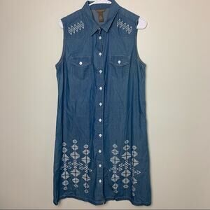 Bit & Bridle Denim Button Dress